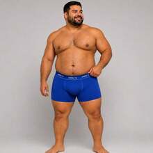 KIT com 10 Cuecas Boxer Plus Size em Microfibra Lisa Box Extra Grande Masculino Conforto e Qualidade - Multicolorido - Visão 4