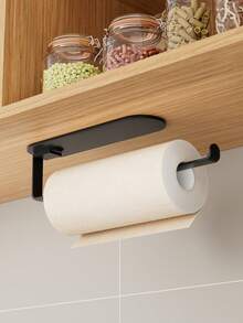 No-Drill Wall-Mounted Towel Rack, Strong Load Capacity Single Bar Holder For Towels And Washcloths, Space-Saving Bathroom Organizer, Perfect For Home And Kitchen Use, For Bathroom And Kitchen Towel Storage - Multicolor - View 7