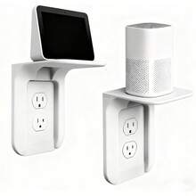 Wall-Mounted Outlet Shelf With Built-In Cable Management, Space-Saving Socket Holder Storage Rack For Bathroom, Smart Home Decor, Suitable For Users Who Love Tidy Living Room And Bedroom - Multicolor - View 4