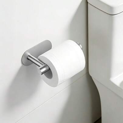 ドリル不要 トイレットペーパーホルダー、自己粘着式トイレットペーパーディスペンサー、ステンレス鋼製トイレットペーパーホルダー、吸水性トイレットペーパーホルダー、バスルームトイレットペーパー収納ラック、バスルームアクセサリー、ドリル不要、壁掛け、バスル...