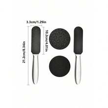 1pc 10pcs Stainless Steel Foot File Callus Remover, Pedicure Tools, Removable Refill Emery Paper For Foot Care - Multicolor - View 6