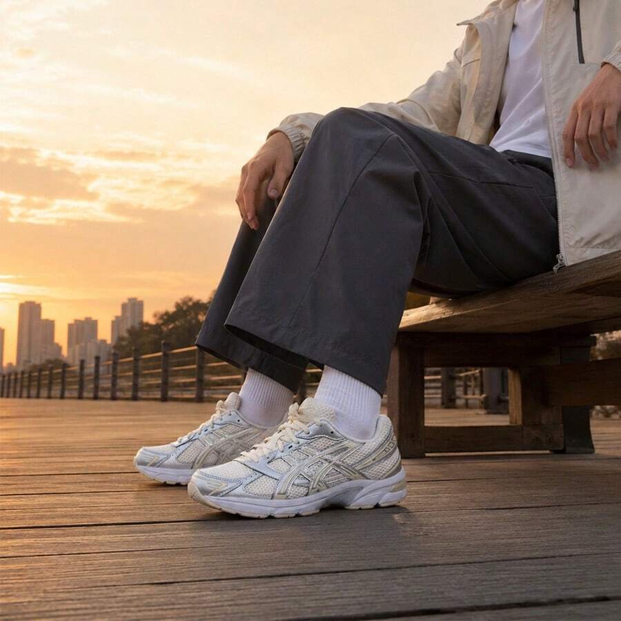 Asics Women Casual Athletic Shoes - 白色/灰色 - 查看 1