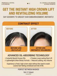 HANJILIAN Sampo Tanpa Air - Tidak Perlu Air, Mengontrol Minyak, Ucapkan Selamat Tinggal pada Rambut Lepek, Memberikan Volume pada Akar Rambut, Perawatan Kulit Kepala yang Lembut, Ukuran Portabel, Kebutuhan Penting bagi Orang yang Rambutnya Lesu, Cocok untuk Semua Jenis Rambut, Hadiah Natal, 100ml - Sampo tanpa bilas - View 5