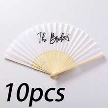 Wedding Silk Folding Fan, Suitable For Wedding Occasions, Decoration Items For The Bride's Party, Or As A Gift For Bridesmaids Or Wedding Decorations. - Multicolor - View 14