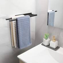 Self-Adhesive Stainless Steel Towel Rack, Rust-Proof Wall-Mounted No-Drill Towel Rack, Space-Saving, Wall-Mounted Square Rack, Suitable For Bathroom/Kitchen Walls, Back To School Gift - Multicolor - View 8