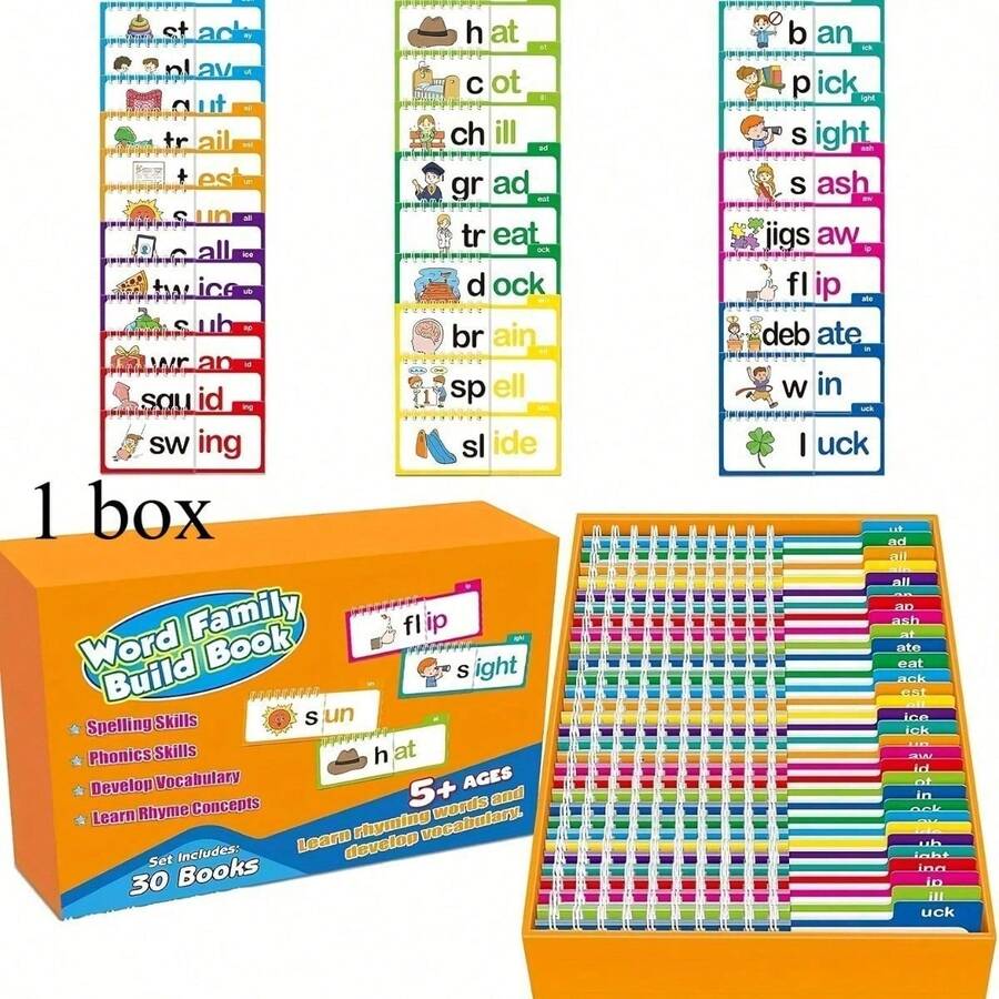 1 Box (30 Books) Letter Word Cards, Professional Teaching Supplies, Colorful, Gift, Teacher Presentation Materials