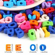 Randomly Mix 10/50/100pcs Acrylic Letter Beads For Jewelry Making Supplies, Colorful Big Alphabet Charm For DIY Bracelet Necklace Craft Bead - Colorful Letter Beads - View 3