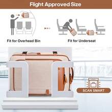 Bruno Cavalli Travel Backpack, 17Inch Laptop Backpack, Carry On Backpack For Men & Women, Personal Item Size Flight Approved Travel Bag, Water Proof Luggage - 米色 - 查看 7