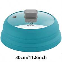 Microwave Splatter Cover Glass Cover Guard Lid With Collapsible Silicone For Food Pot Plate Cover 9inch/10.8 Inch/11.8inch,Black/Grey/Red/Blue - Multicolor - View 17