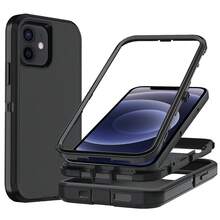 Casing Ponsel Pelindung Tugas Berat 3-in-1 [Tahan Guncangan][Tahan Jatuh][Anti Selip] Casing Ponsel Pelindung Multi-Lapisan Memberikan Perlindungan Kuat untuk Perangkat Seluler Anda - Hitam - View 87