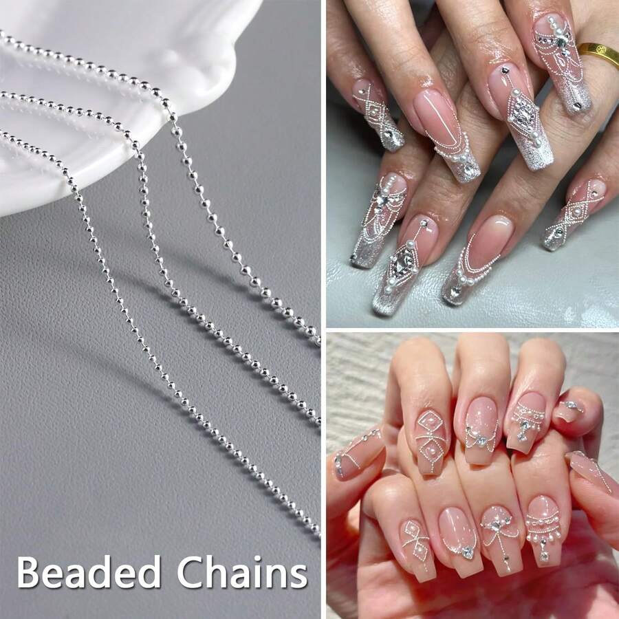 3D Metal Chain Nail Art Decorations - thumbnail 7