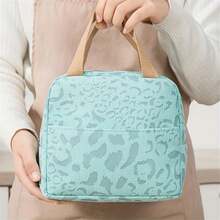 New Fashion Large Capacity Lightweight Ink Pattern Insulated Bag, Reusable, Suitable For Work, School, Commute, Lunch Box, Outdoor Travel Cooler Bag, Picnic Bag, Lunch Bag, Dinner Bag, Non-Food Contact - Multicolor - View 7