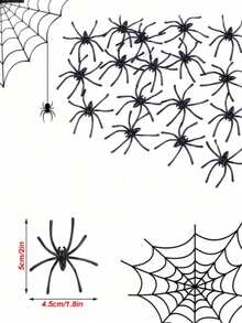 Spider Web Halloween Decoration, With Realistic Spider, Super Elastic Spider Web, Suitable For Halloween Indoor/Outdoor Party Supplies - Spider Web - View 4