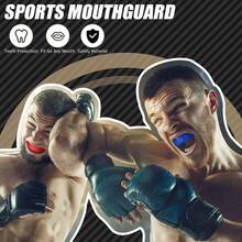 1pc Mouthguard For Football, Basketball, MMA And Boxing - EVA Dual-Layer Gel Material, Comes With Hard Protective Case, Multi-Color Options, Breathable And Comfortable - Multicolor - View 12