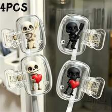 2pcs Portable Toothbrush Holders, Featuring "Hand-Holding Toothbrush Skeleton Hand" Design, Suitable For Home And Travel Use. Comes With Protective Covers For Easy Storage And Organization. An Ideal Choice For Home And Travel, A Stylish And Durable Oral Care Accessory. - A - View 4