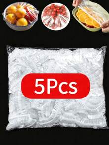 500個可重複使用彈性食品儲存蓋 - 半透明彈性塑料包裝，用於保存剩菜、水果和蔬菜 - 適用於廚房、冰箱和檯面儲存，也可用於婚禮裝飾 - 查看 14