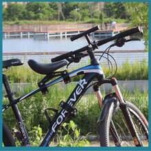 Cadeirinha de Bike Infantil Frontal com Apoio de Mão e Descanso de Pé, Assento Preto Universal para Mountain Bike e Bicicleta de Estrada, Acessório Seguro e Fácil de Instalar. - Preto - Visão 9