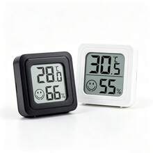 1 buah, 2 buah, 3 buah Termometer Higrometer Mini Portabel, Termometer & Kelembaban Ganda Digital LCD, Termometer Higrometer Dinding untuk Rumah, Kantor, Kamar Bayi, Ruang Ganti, Reptil, Putih, Termometer Dalam Ruangan - Termometer dan higrometer - View 5