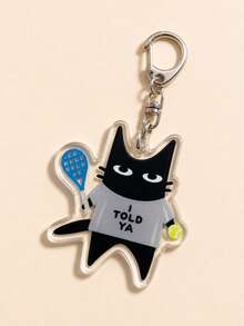 1/6pcs Tennis Acrylic Keychain, Must-Have For Tennis Fans, Tennis Ball Shape, Suitable For Hanging On Tennis Bags, School Backpacks Or Locker Keys - Multi-color 2 - View 12
