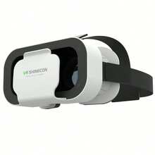 YIYI 虛擬實境 VR 頭戴式 3D 眼鏡，兼容電視、電影與電子遊戲，適用於 iPhone 和 Android 系統，支持 4.7-7 吋螢幕，1 件，白色 - 彩色 - 查看 5