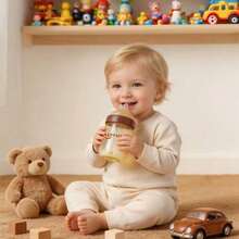 New 240ml/160ml PPSU Baby Bottle, Wide-Neck Feeding Bottle With Bottom Air Balance Hole/Valve, Heat Resistance Milk Bottle, Perfect Gift For Newborn - Mocha Brown - View 5