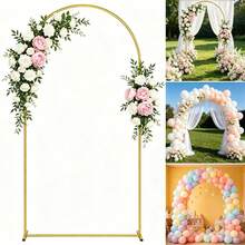 6FT Wedding Arch Door Backdrop Stand Flower Display Frame Backdrop Metal Rack - View 1