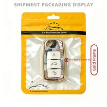 1pc Car Key Case-Fashion Prints,Suitable For Jetta Mk6, Polo Mk5, Golf Mk6, Tiguan Mk1, Passat B7, Passat NMS, Caddy Mk3, Beetle, Amarok, Touran Mk1. Advanced Soft-Touch, Does Not Block Signal, Unisex. - 3 Button Model AA - View 13