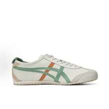 Asics Authentic Onitsuka Tiger Mexico 66 Leather Sneakers - White/Blue/Red Classic Low-Top | Premium Japanese Heritage Footwear | Slim-Profile Lightweight Trainers - Beige Green Orange - 查看 2