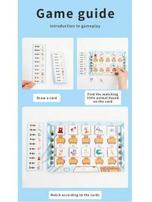 Wooden Animal Number Matching Board, Kids Math Operation Logical Thinking Educational Toy - Multicolor - View 4