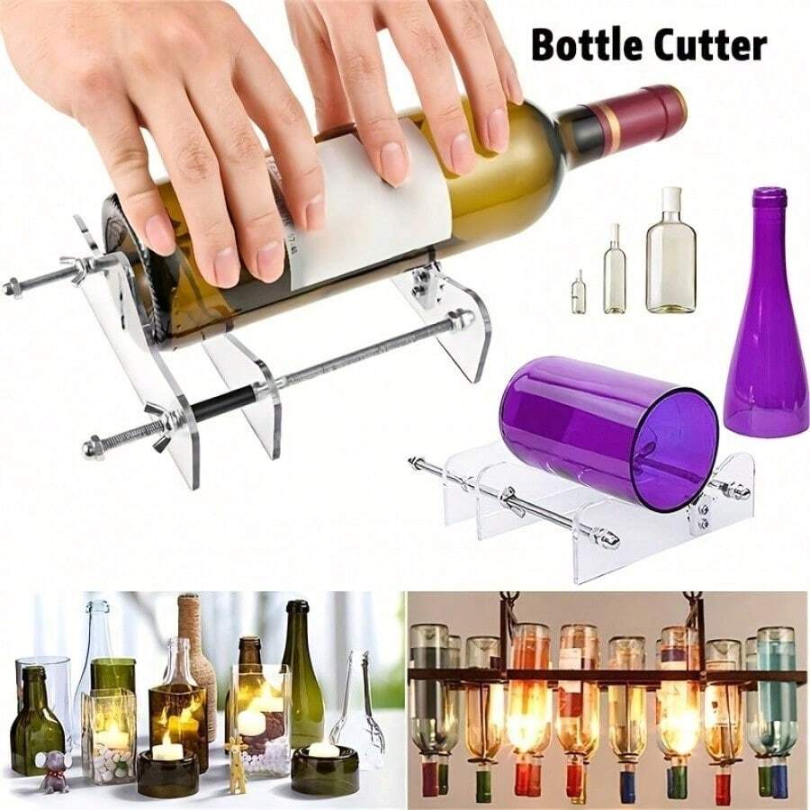 1 Set Glass Bottle Cutting Tool Kit - No Electricity Required, Glass Cutting Tool Set, Suitable For Craft Projects, Cutting Tool.