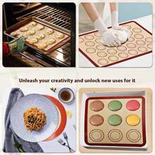 5pcs/Set Alas Panggang Silikon Berbagai Ukuran, Tahan Panas Anti Lengket Mudah Dilepas, Dengan Skala Bulat untuk Macaron, Alas Pengaduk Adonan Kue Kering dan Puff Pastry, Alat Panggang Rumah Tangga yang Dapat Digunakan Kembali dan Dicuci - MultiWarna - View 8