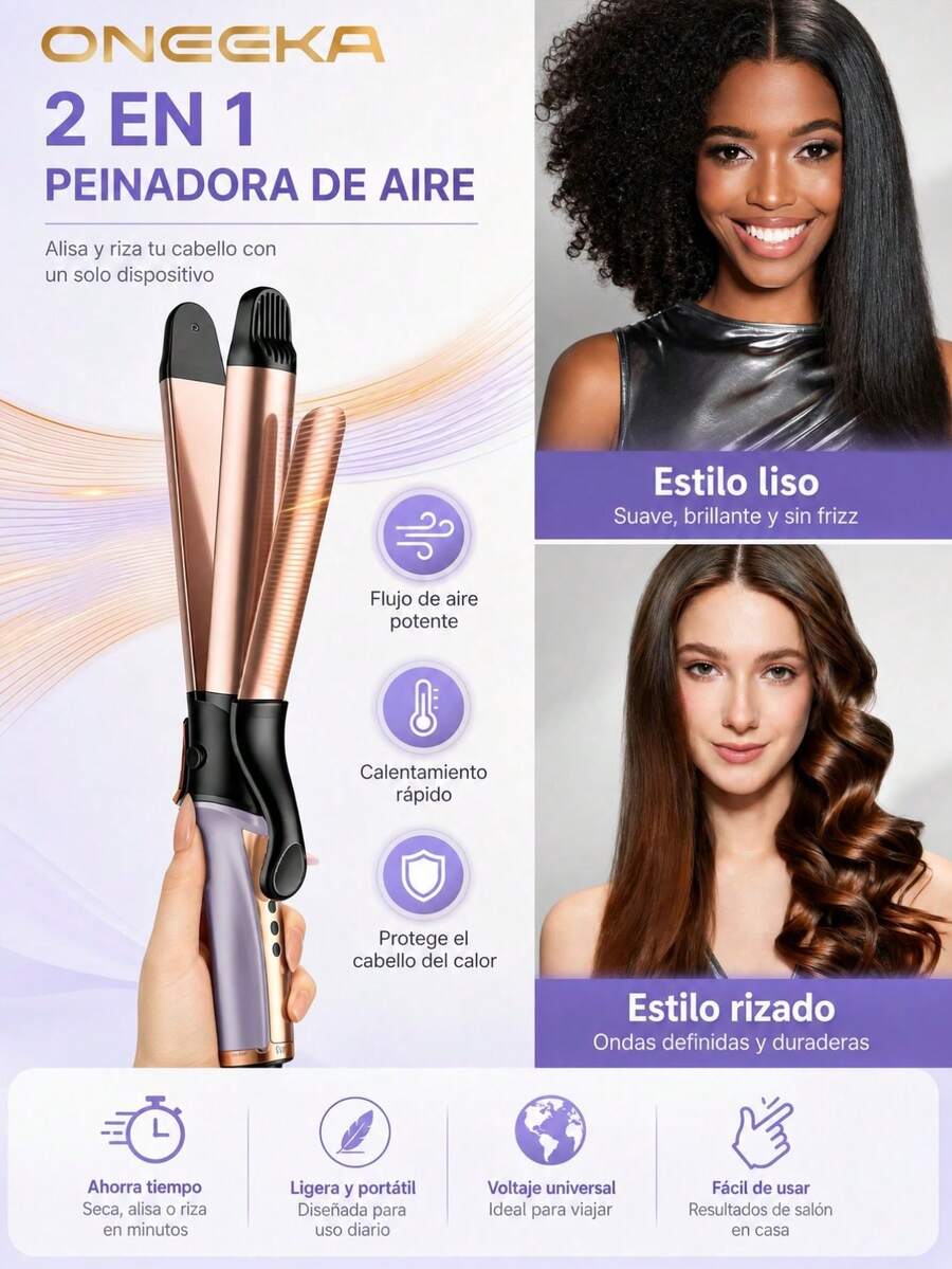 Hair Curling Irons - Purple - View 1