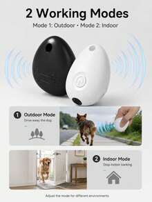Portable Ultrasonic Dog Repellent Device, Electronic Dog Bark Control Tool With Smart Frequency Adjustment, Mini Pocket Size Design, Rechargeable USB-C Battery & LED Light For Walks, Parks And Travel - Multicolor - View 7