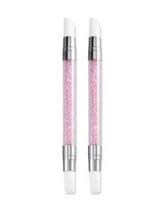 Silicone Nail Art Tool Dual-Ended Multi-Functional Applicator For Magic Mirror Powder, Sticker Application, 3D Nail Sculpting & Gel Adjusting, Professional Manicure Brush For Salon & Home DIY, Essential Nail Supplies For Women & Nail Artists - Multicolor - View 7