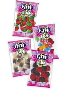 Fini Fun  Surtido Gominolas  Fresas, Ositos, Moras y Coca Colas  Sin Gluten  1 unidad con 18 mini bolsas (325 gr) - Caramelo - Ver 2