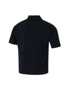 Under Armour Men's UA Polo Outdoor Travel Loose Soft Short Sleeve T-Shirt 6005521-001 - Black - View 6
