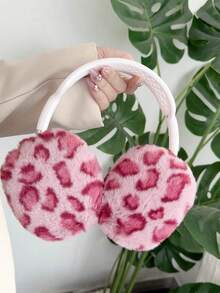 Casing Pelindung Silikon Kreatif Berwarna-warni Motif Leopard Apel Merah Muda yang Kompatibel dengan Headphone Max, Penutup Transparan yang Kompatibel dengan Earcup Max, Tas Penyimpanan Headband, dan Casing Gel Lembut Dekoratif. - MultiWarna - View 4