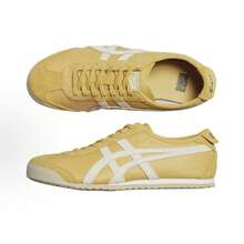 Asics Authentic Onitsuka Tiger Mexico 66 Leather Sneakers - White/Blue/Red Classic Low-Top | Premium Japanese Heritage Footwear | Slim-Profile Lightweight Trainers - 日落黃 - 查看 3