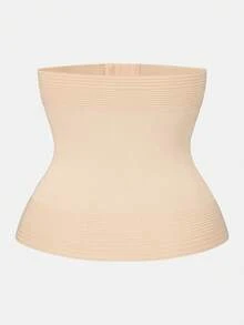 Women's Simple Solid Color Waist Trimmer Corset Belt  - Apricot - View 2