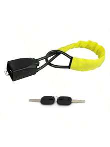 1pc Universal Car Steering Wheel Lock - Seat Belt Buckle Anti-Theft Lock, With 3 Keys, Heavy Duty Security Tool, Anti-Theft Accessory For Truck/SUV/Van/RV Drivers - Multicolor - View 7