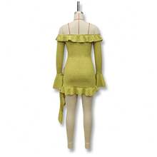 Women Short Dresses - Yellow-green - View 9