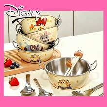 Disney Zootopia Cute Animal Print Stainless Steel Bowl, Stainless Steel Double Handle Dining Tableware - Multicolor - View 1