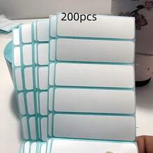 2000pcs/1000pcs/200pcs/100pcs Solid Color Label Stickers, 70*20mm Suitable For Commercial Pricing, Home Organization, Retail And Warehouse Management - White Rectangular Paper Stickers With Adhesive, Suitable For Office, Inventory Labeling - View 11