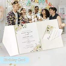 2026F00041319 25/50pcs Tri-Fold Pocket Wedding Invitation Covers, Engagement 15th Anniversary Birthday Baptism Simple Invitation Envelopes, DIY Invitations, 5*7 Inch Pocket Invitations, Customized Invitations, Wedding Cards, Invitation Cards - one-size - View 5