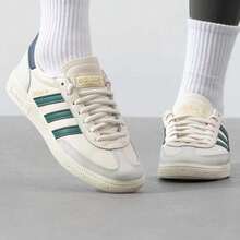 Adidas Originals Leather HANDBALL SPEZIA Versatile Comfortable Low-Top Flat Sole Unisex White Green - White Green - View 3