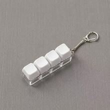 1pc Creative Keyboard Keycap Keychain, Colorful Crisp Click Desktop Toy, Relieve Stress And Anxiety, Fun Office Decor, Unique Gift Choice - Multi-color B - View 5