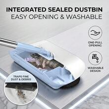 Hand Push Sweeper Broom And Dustpan Set, Manual Floor Vacuum Cleaner, All-In-One Labor-Saving Household Sweeping Tool For Home Kitchen Office Indoor Floor Cleaning - A - View 11
