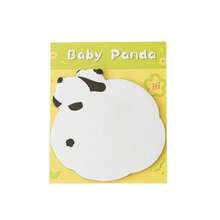 1pc Cute Panda Die-Cut Sticky Notes, Adorable Cartoon Black & White Panda Animal Self-Adhesive Memo Notepad, Aesthetic Decorative Notebook, Suitable For Planner, Scrapbook, Journal, Office, Classroom, School Daily Recording, Perfect For Kids, Girls, Students - one-size - View 9