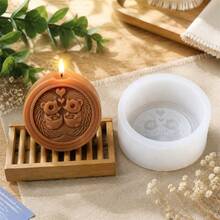 刺蝟情侶矽膠皂模 圓形動物愛心模具 DIY 手工皂、蠟燭製作、樹脂石膏手工藝 - 刺蝟 - 查看 7