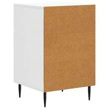 vidaXL Nachttisch Hochglanz Weiß 43 x 41 x 66,5 cm Holzwerkstoff Geeignet für Wohn- und Schlafzimmer; ideal für Kommoden und Nachttische mit Schubladen; platzsparende Montage; perfekt als Geschenk oder Wohnaccessoire. - Weiss - Übersicht 6